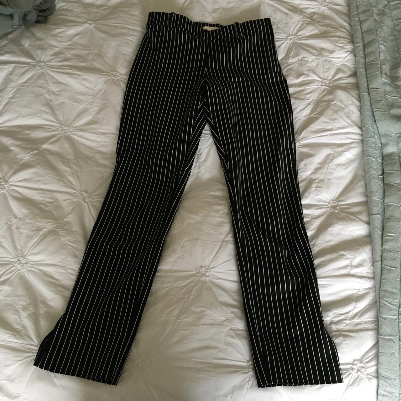 H and m black and white pinstripe trousers Can be... Depop