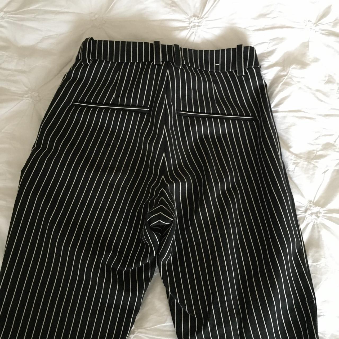 H and m black and white pinstripe trousers Can be... - Depop