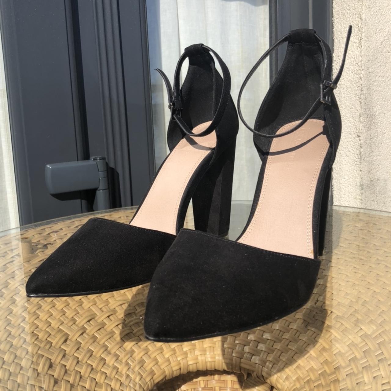 Black block clearance heels asos