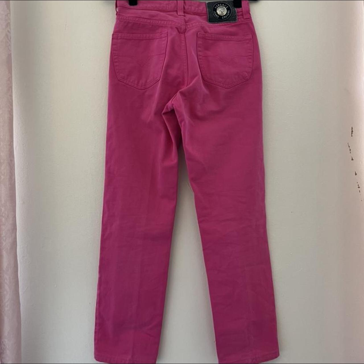 Versace Jeans Couture Women's Pink Jeans | Depop