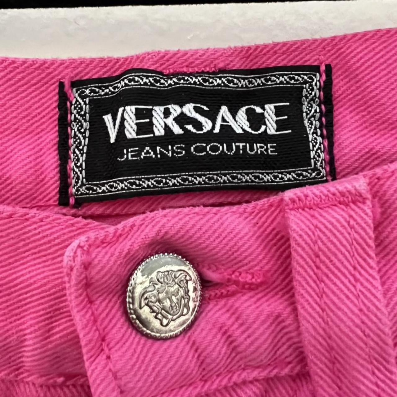 Versace Jeans Couture Women's Pink Jeans | Depop