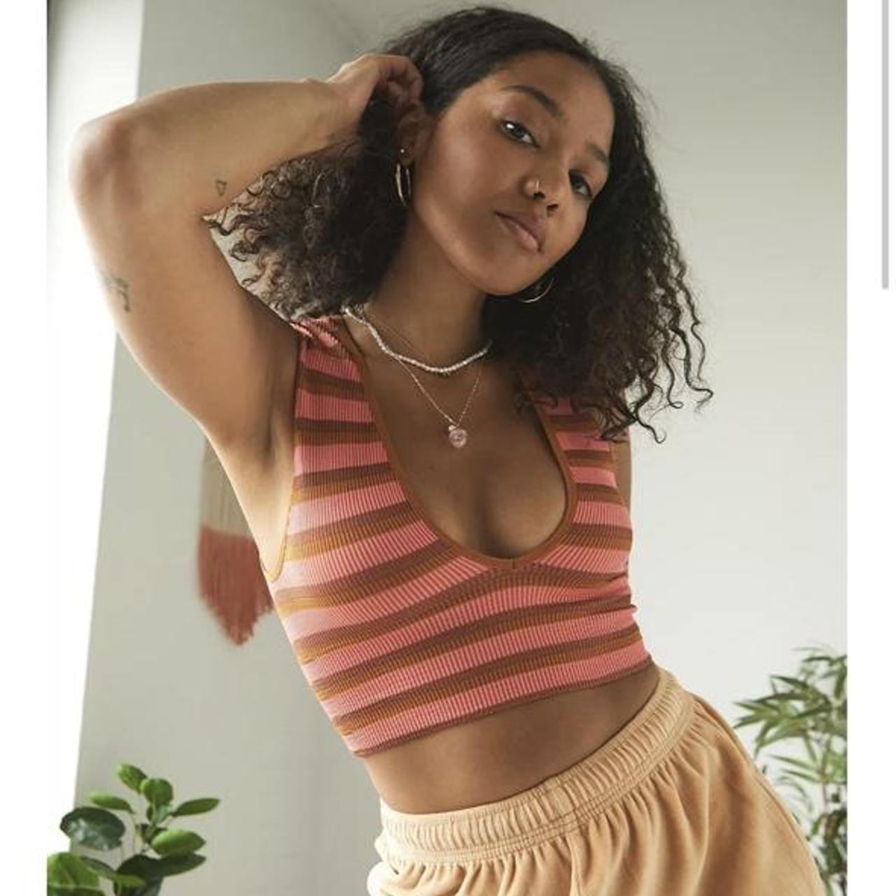 urban outfitters UO Josie V-Neck Stripe Vest