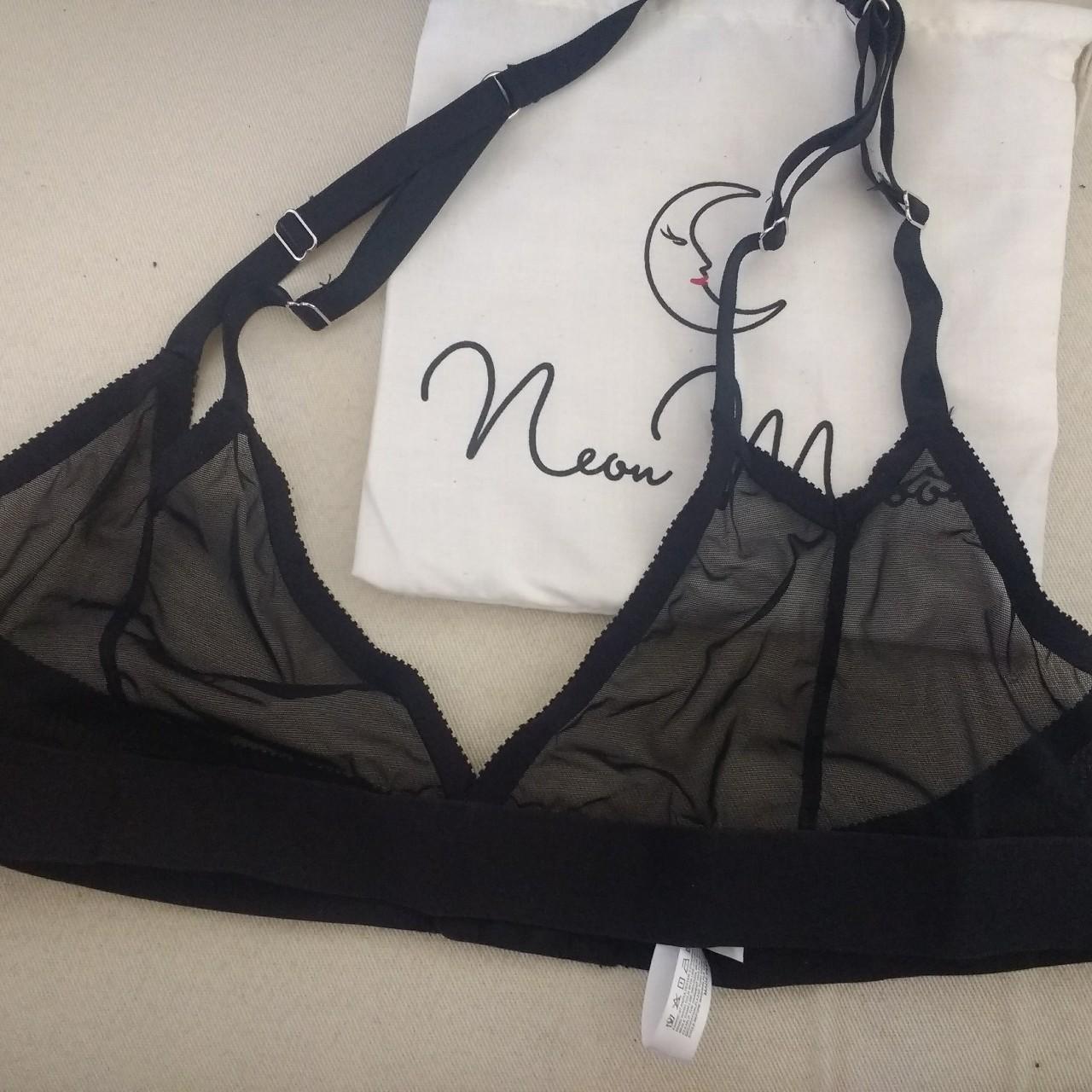 Neon Moon Lily halter mesh cutout bra. First picture - Depop