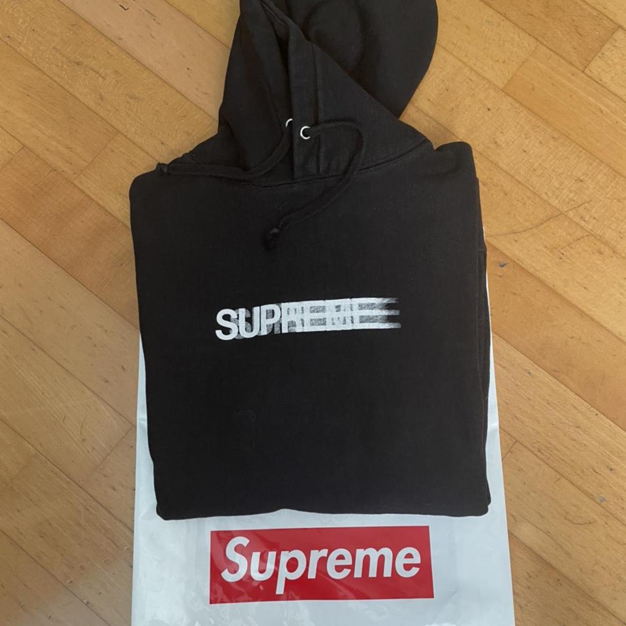 Supreme motion logo outlet hoodie black