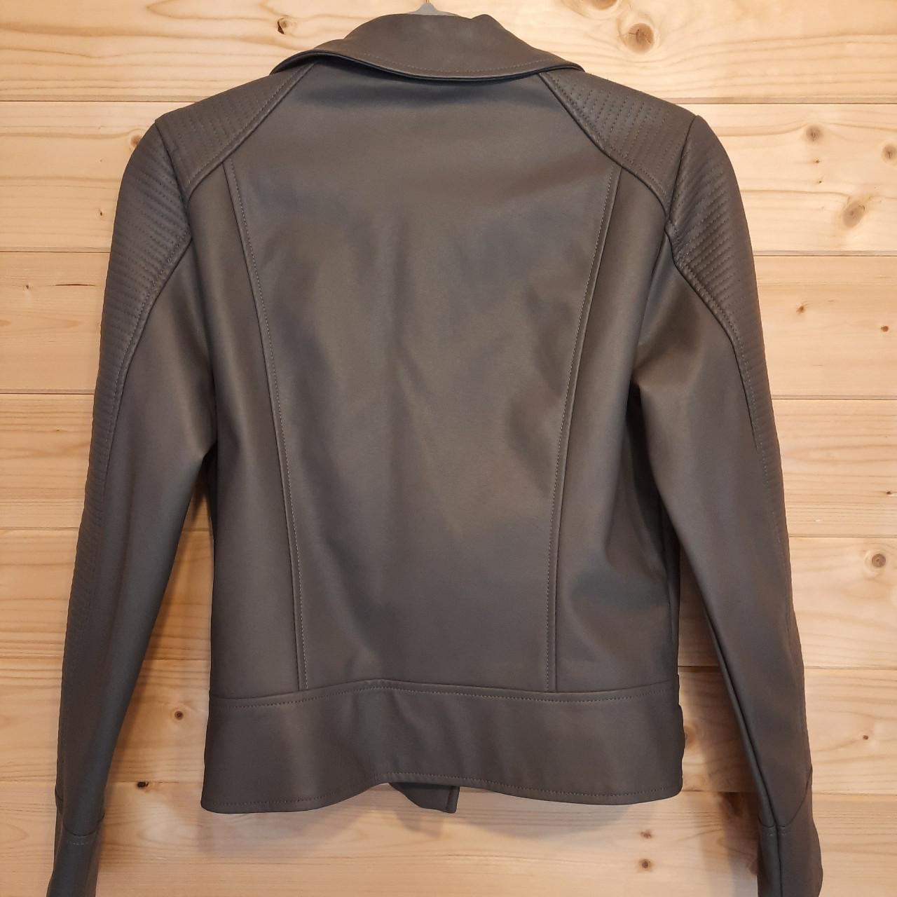 Oasis grey outlet leather jacket