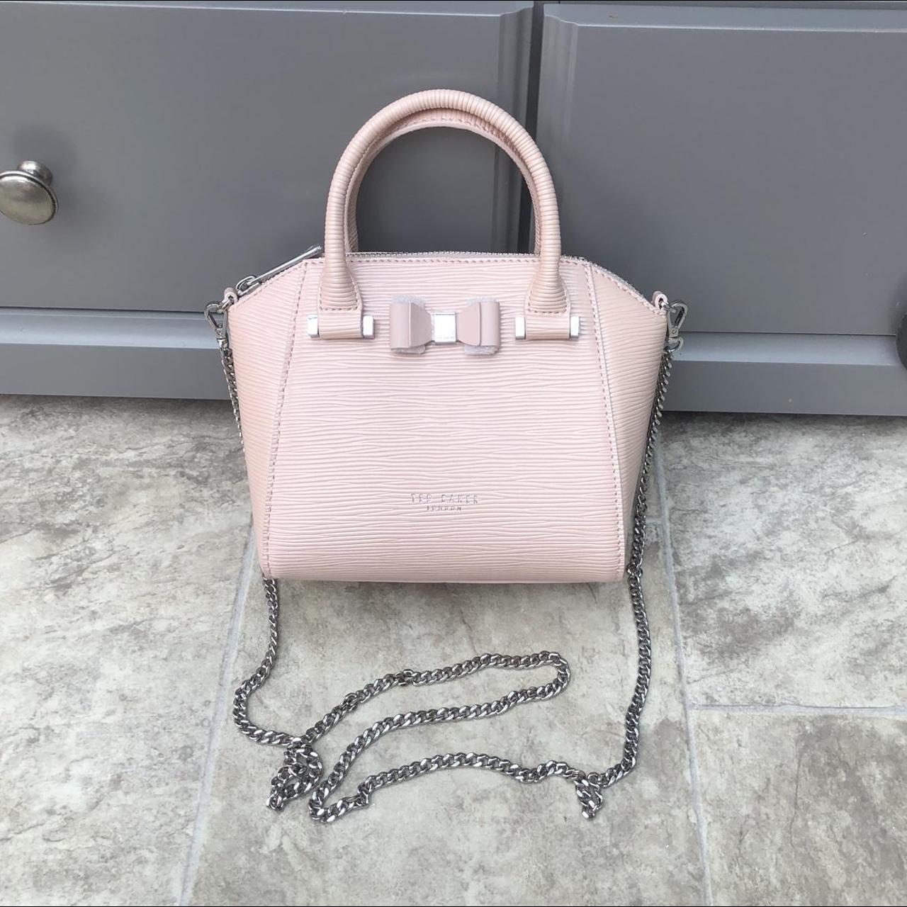 Ted Baker Women's Pink and Silver Bag | Depop