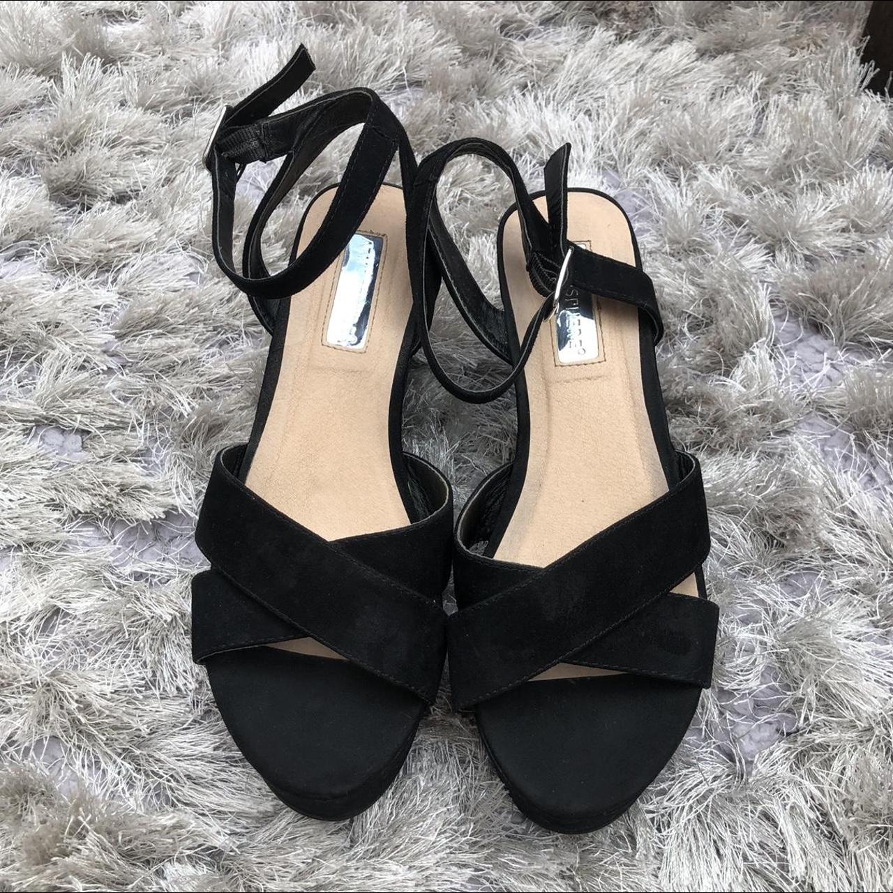 Black Suede Primark Wedges UK size 5 In overall... - Depop