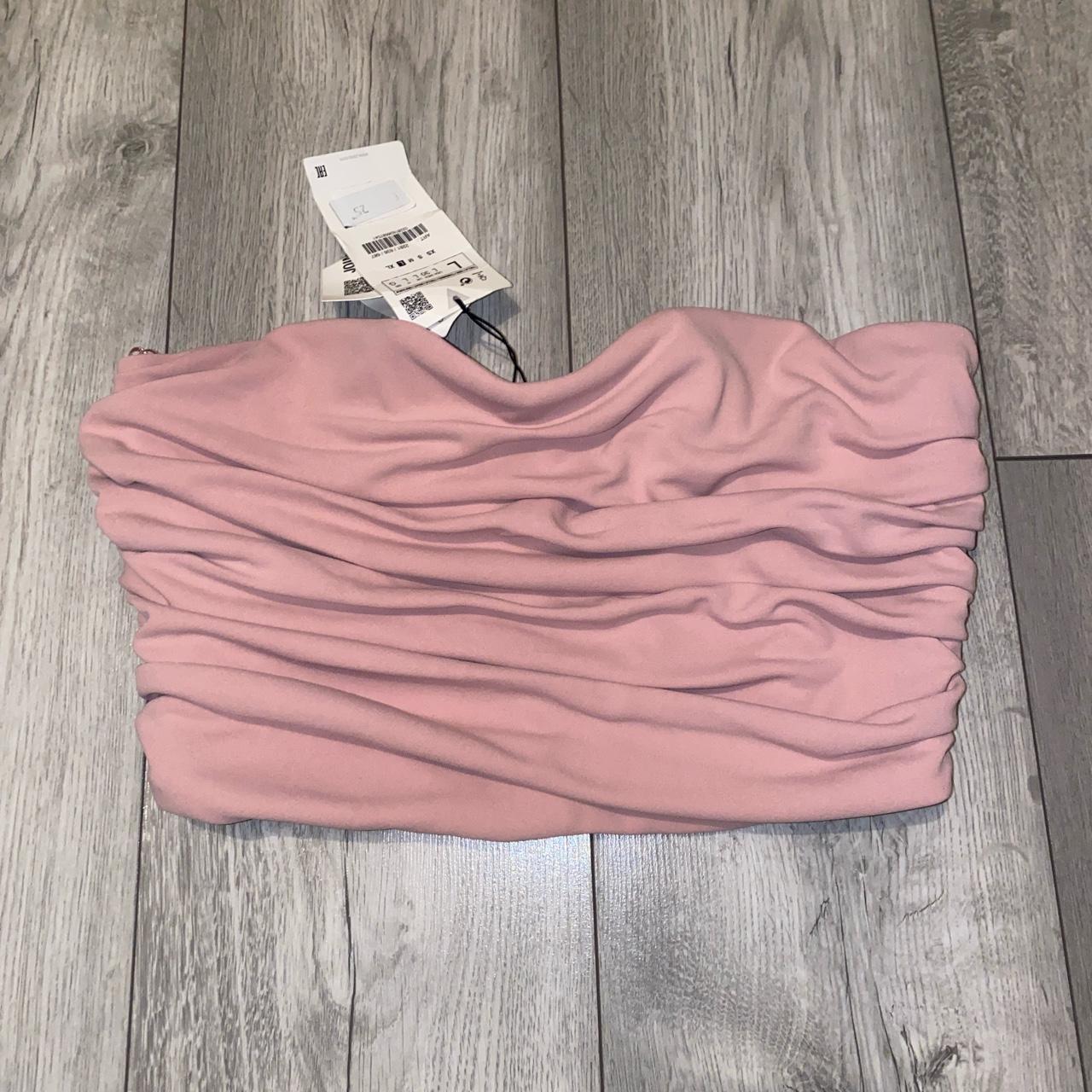 Zara Women's Pink Corset Depop