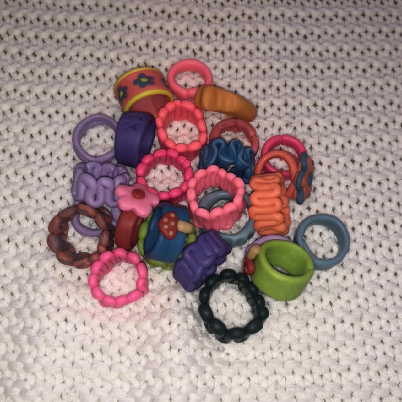 Clay rings for sale. Each one is 7 and two for 12.... Depop