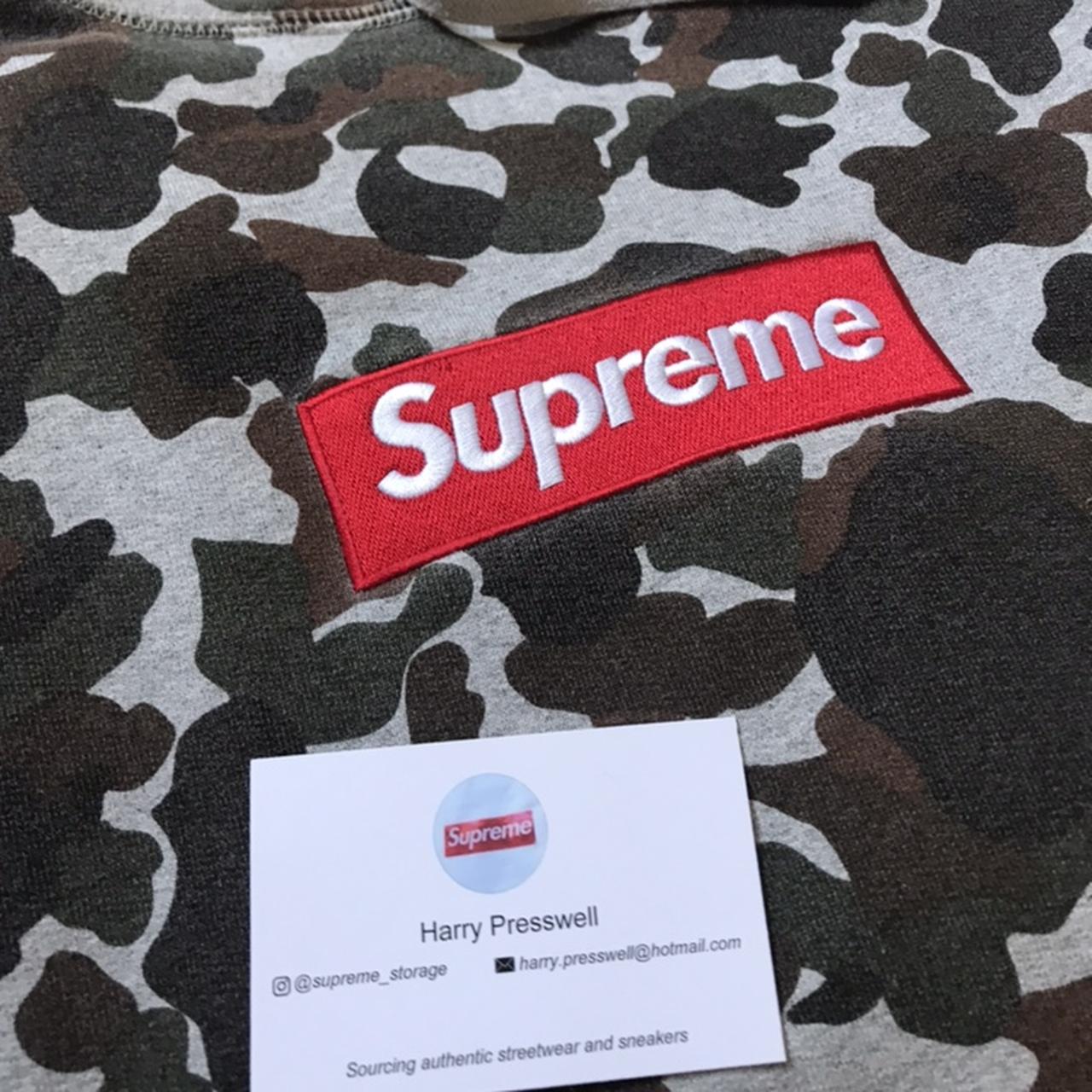 Camo supreme hoodie size small and taking offers - Depop
