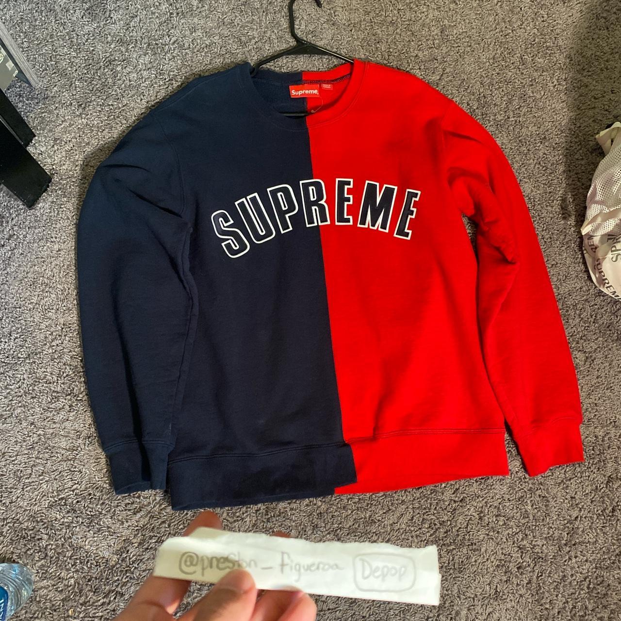 Supreme Split Crewneck Sweatshirt Size medium... - Depop