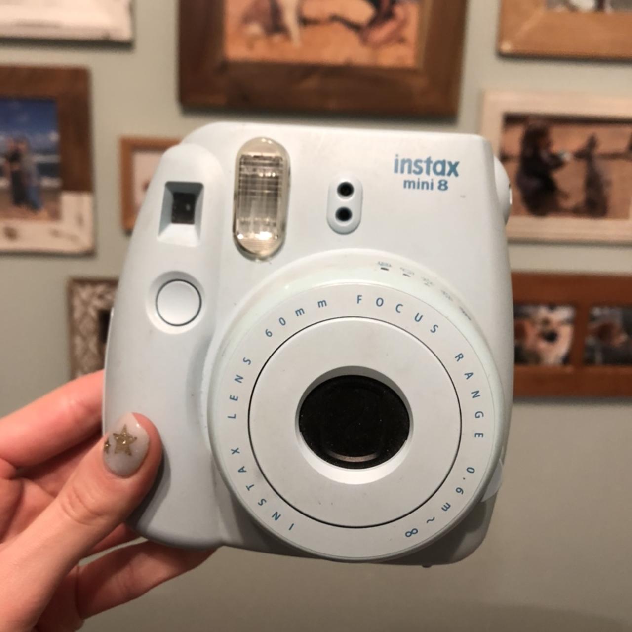 Ice blue Instax camera. Used but good condition!... - Depop