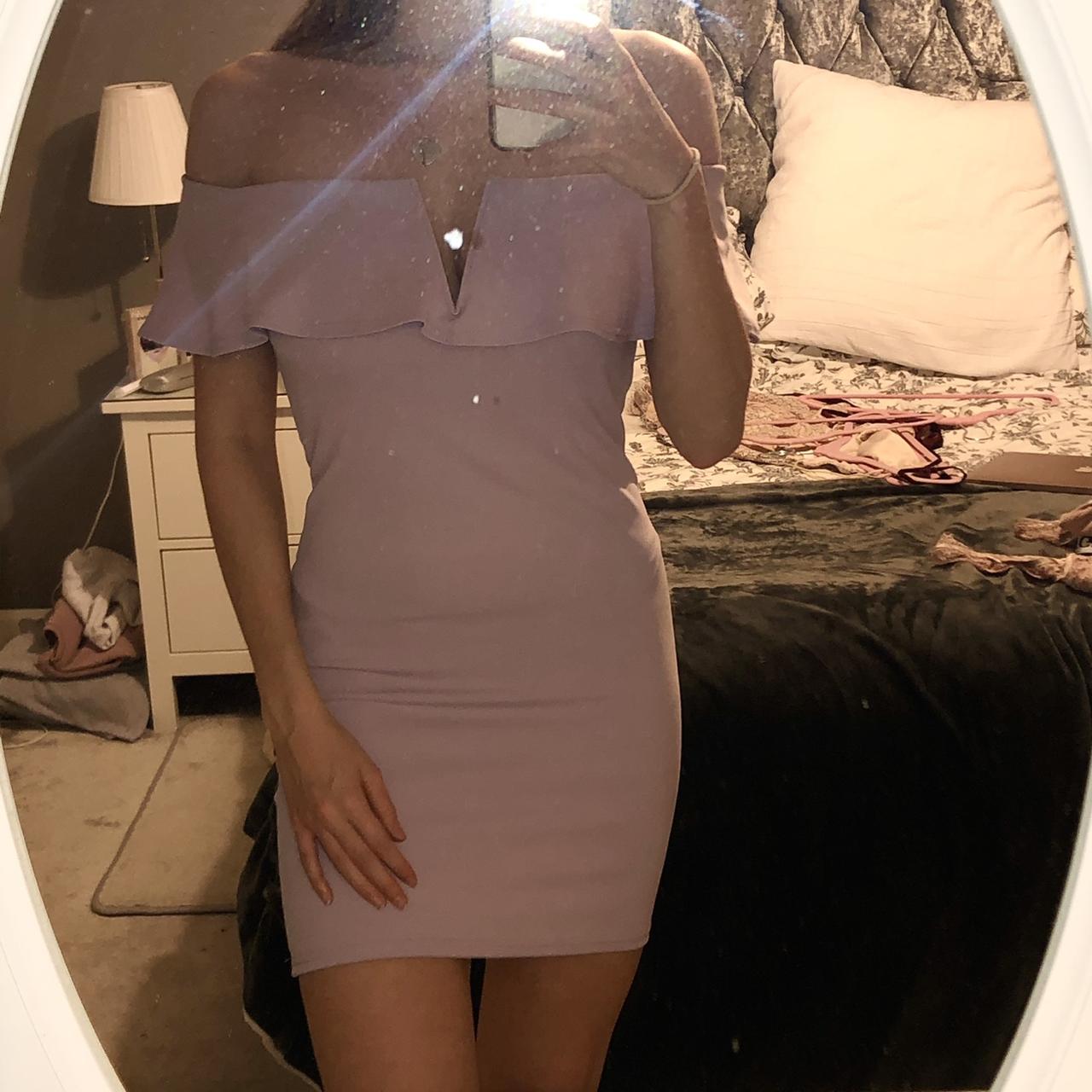 Missguided lilac off shoulder deals dress