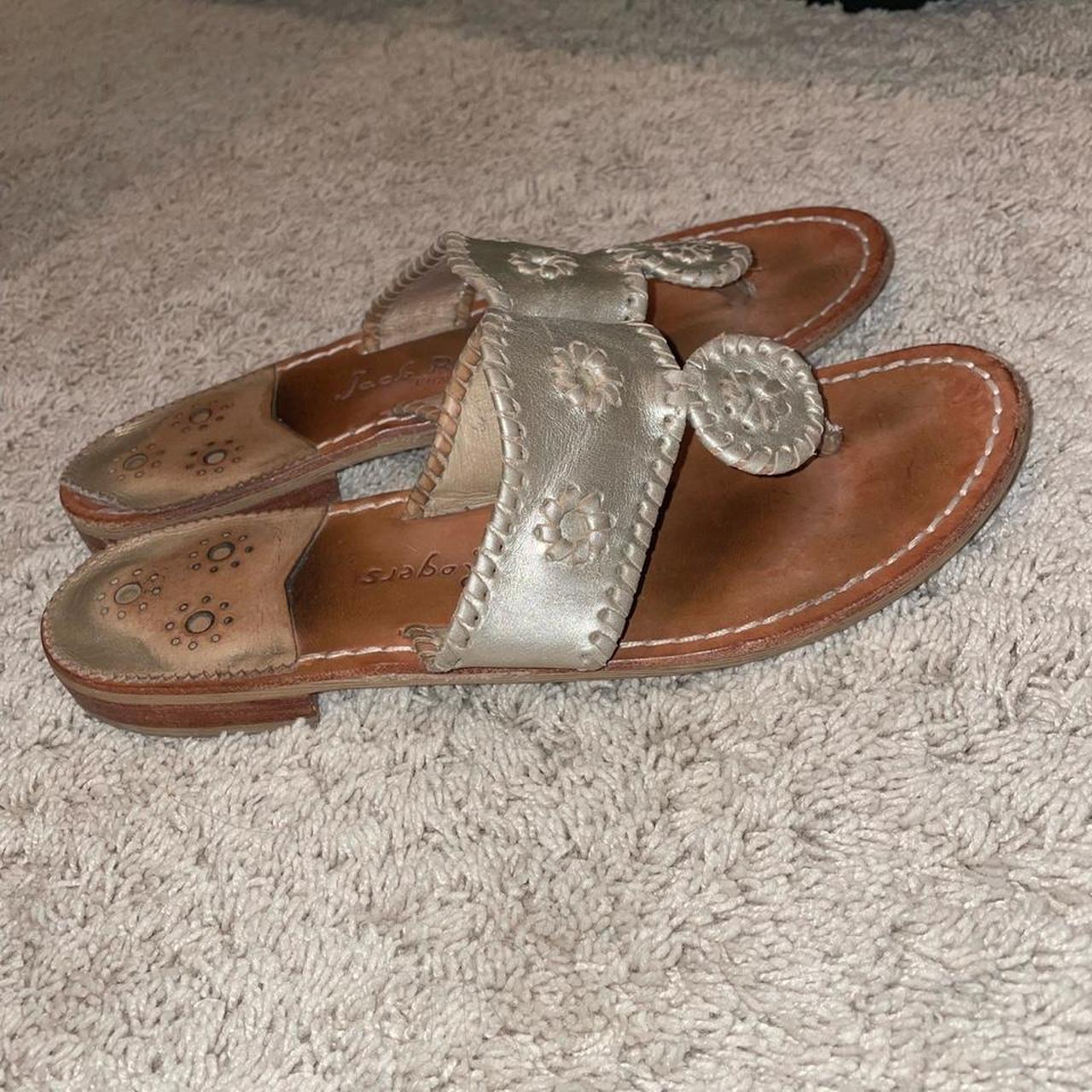 Jack Rogers Toddler Sandals.. Silver…Sz 10