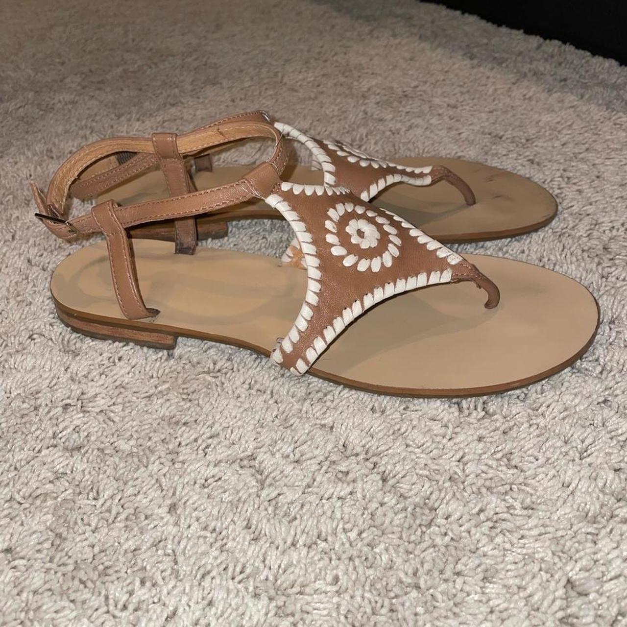 Jack Rogers tan sandals. Only worn a few times Depop