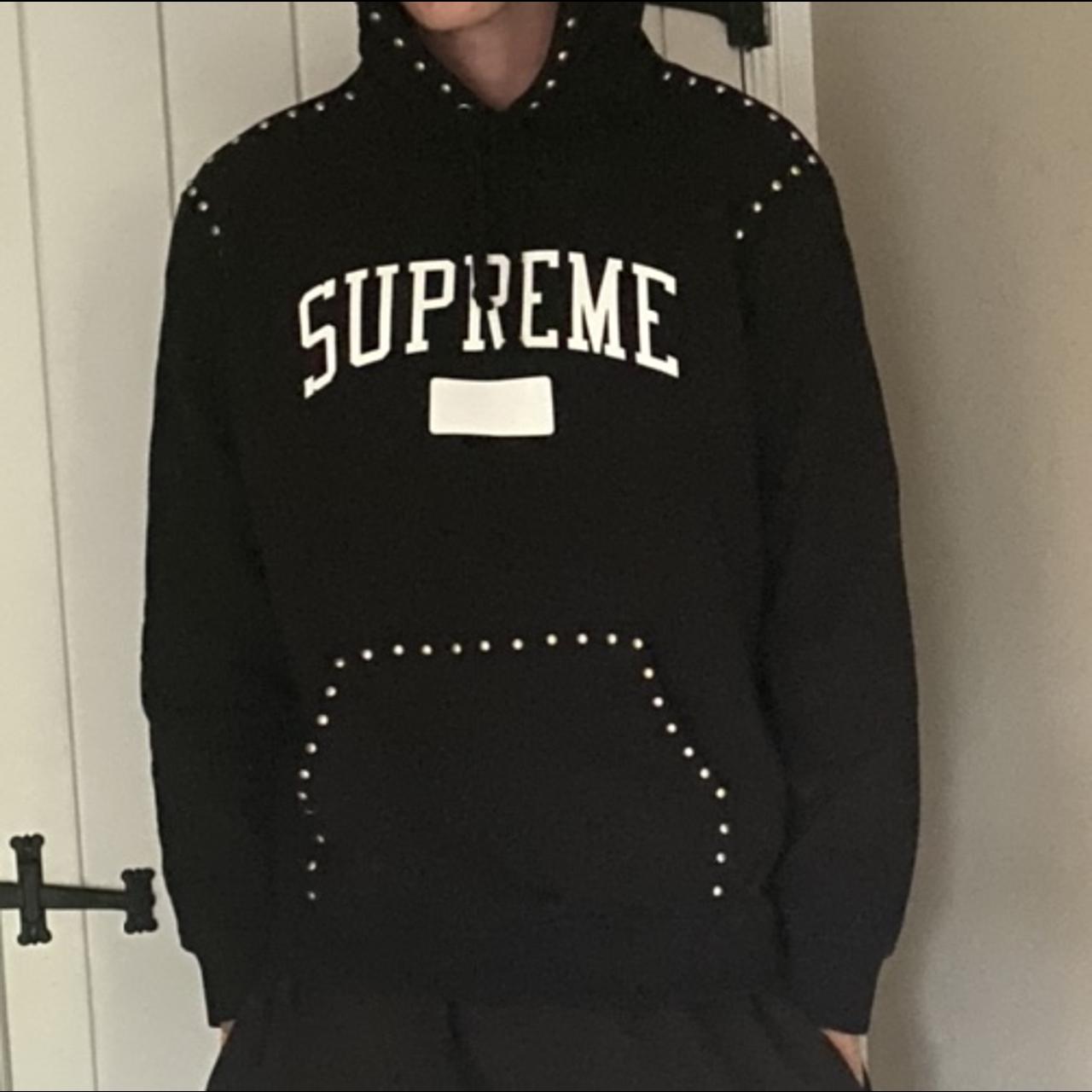 Supreme Studded Hooded Sweatshirt (FW18) Gold Men's - FW18 - US