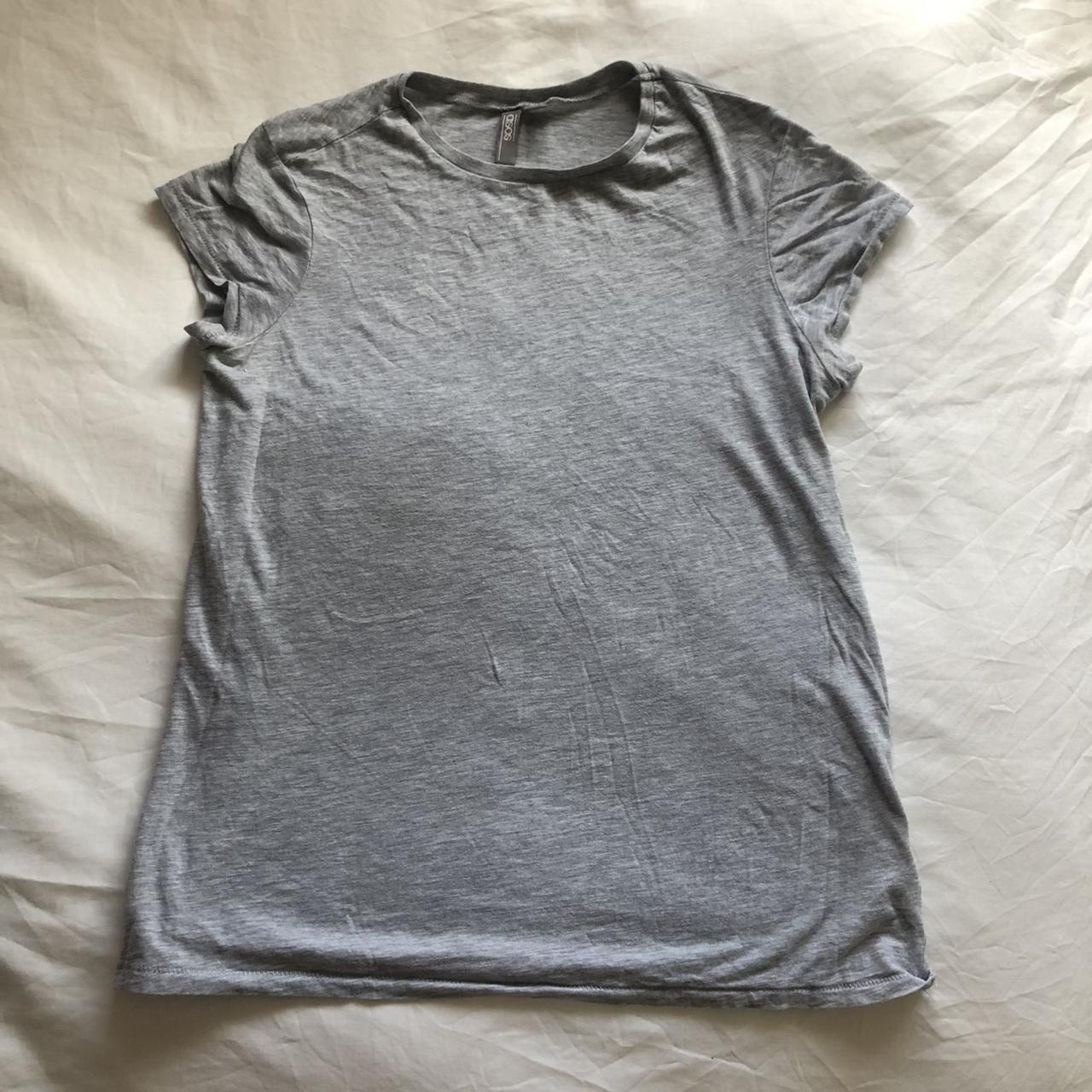 ASOS grey T-shirt in a size 8. Came in a pack of... - Depop