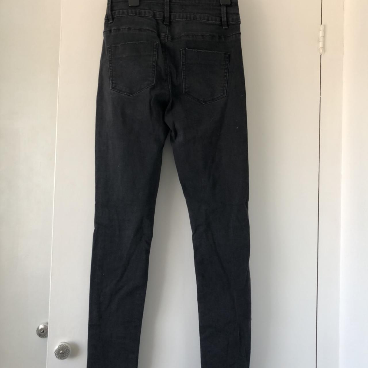 Black high waisted jeans Size 8 Great condition... - Depop