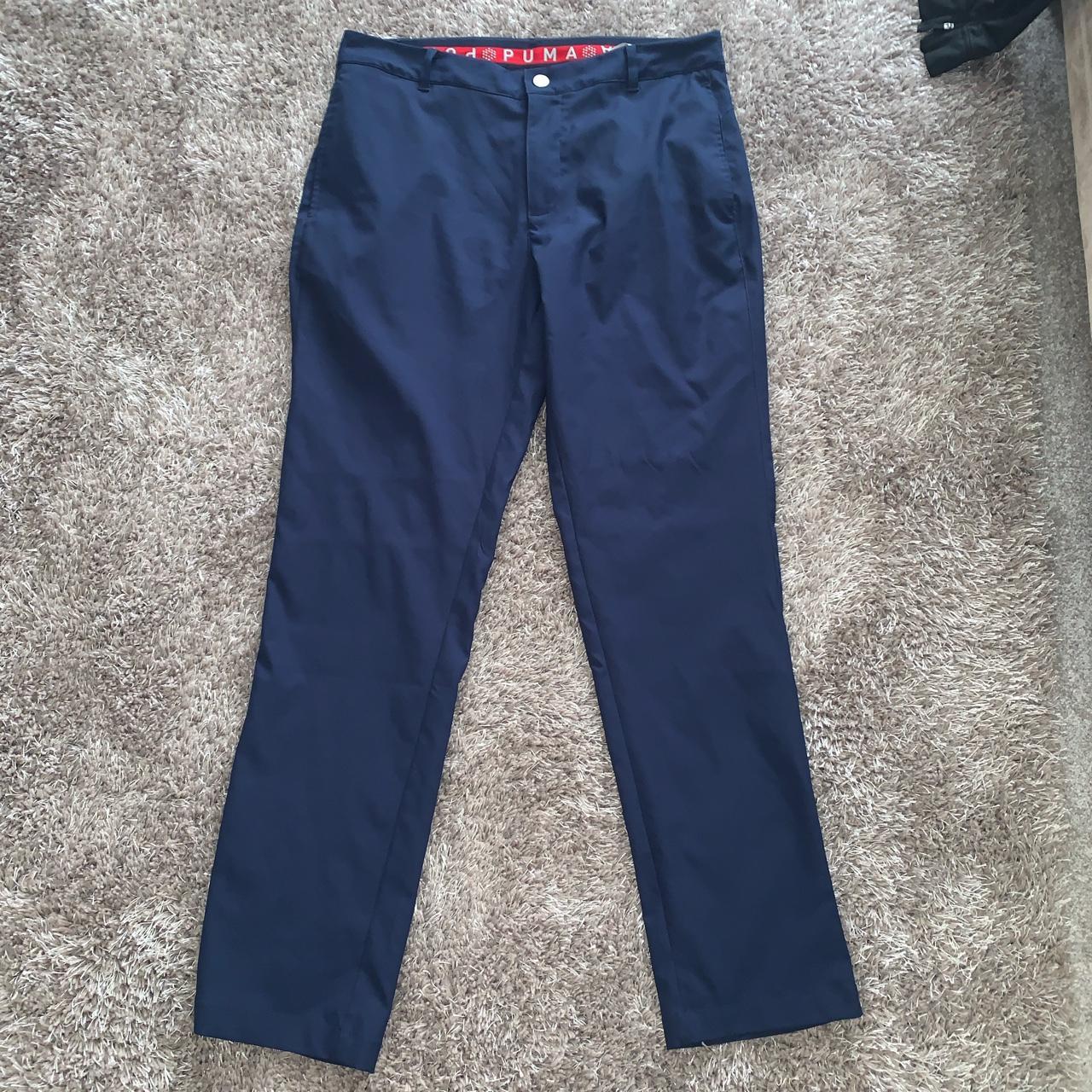 blue puma golf trousers