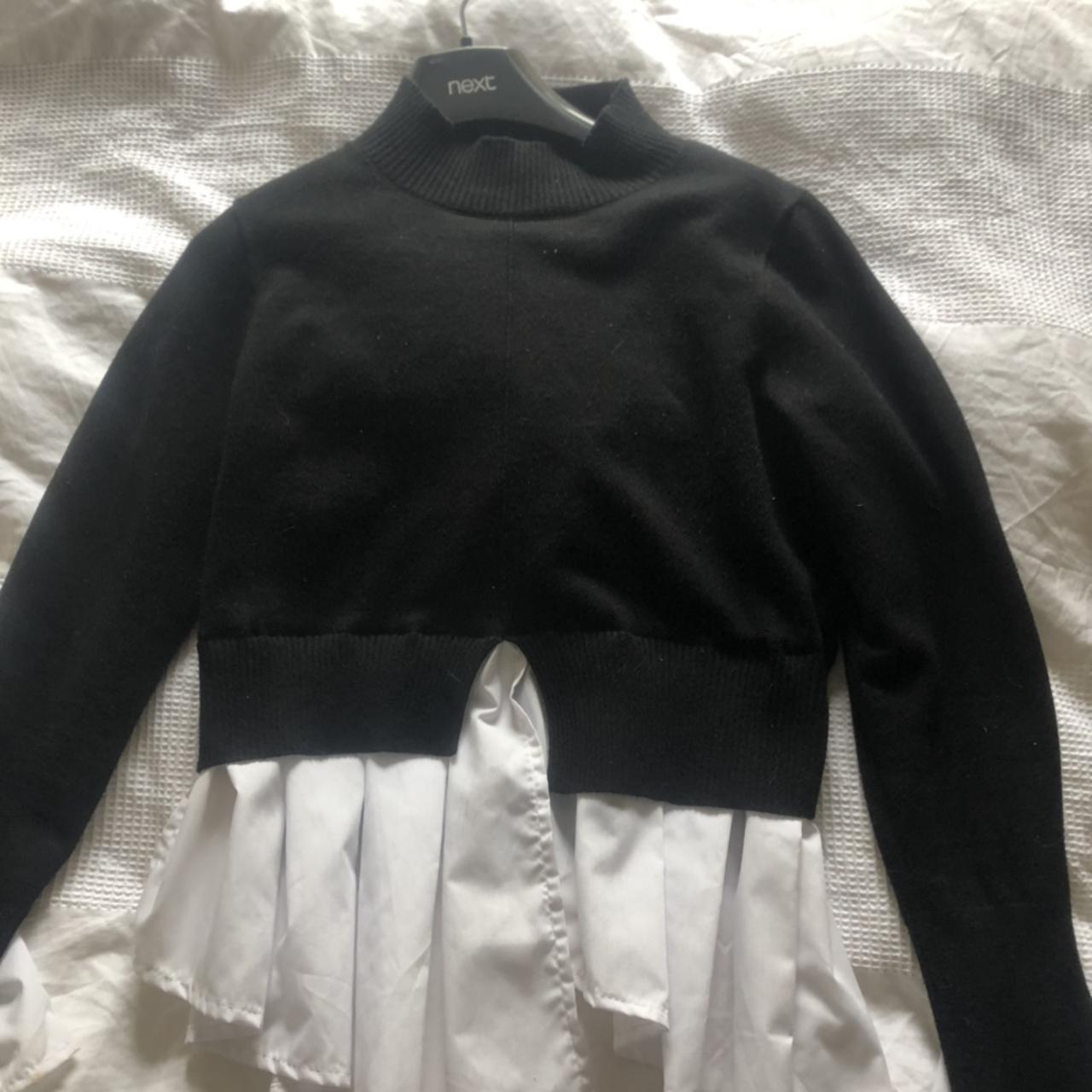 jumper with white shirt attached