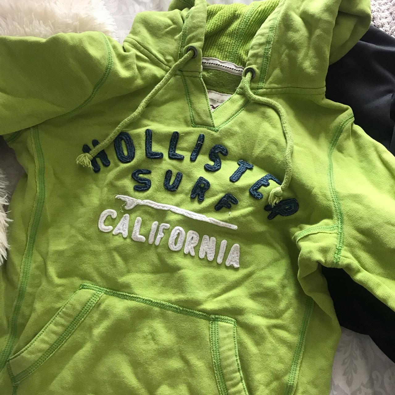 Lime green deals hollister hoodie