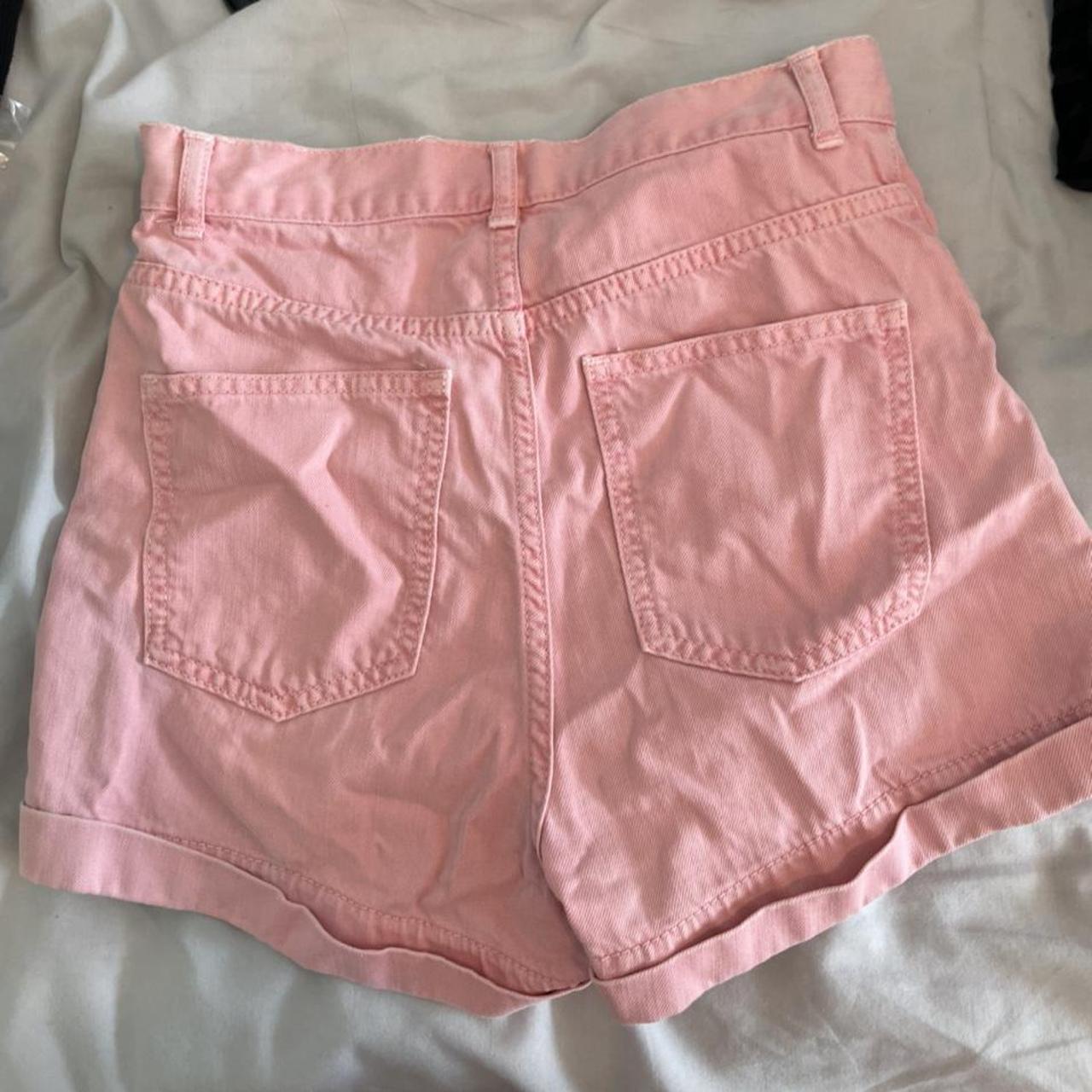 Topshop Pink denim shorts Perfect for holiday or... - Depop