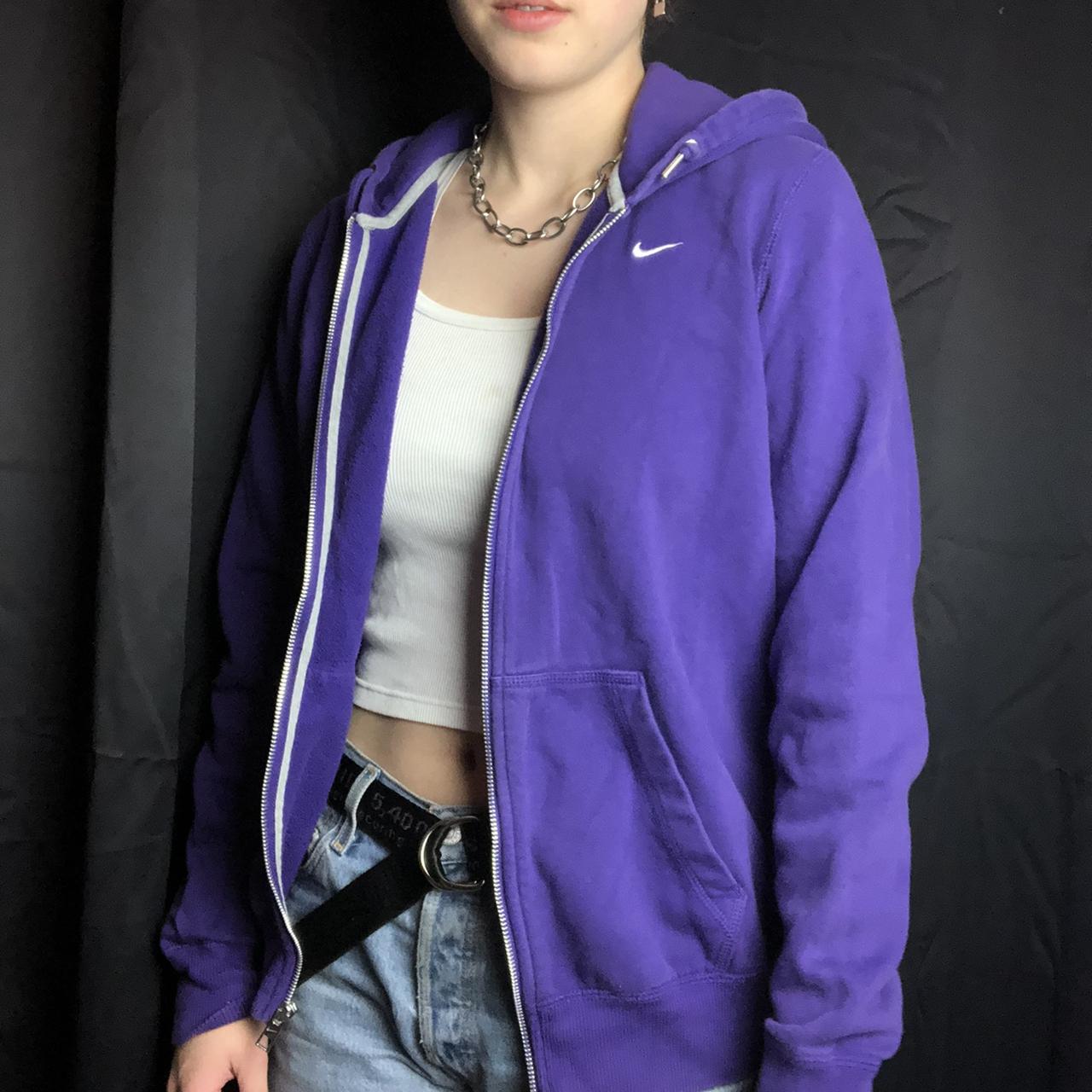 purple nike zip up jacket