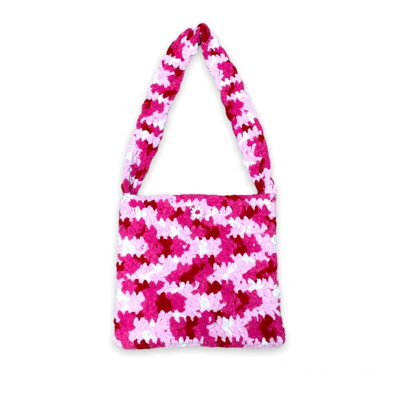 Colorful handmade (by me) crochet tote. Both sides - Depop