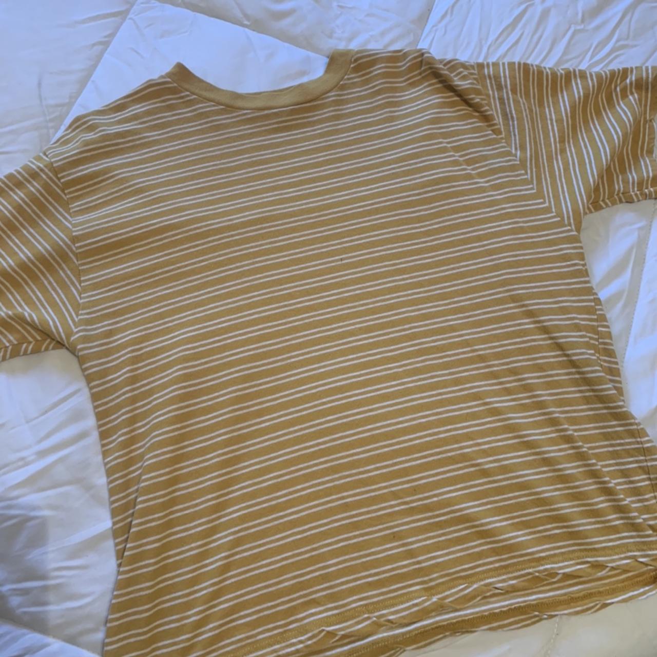 brandy melville yellow striped shirt