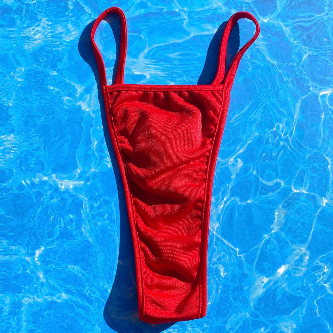 THE PERFECT THONG BIKINI BOTTOM. SEXY RED HOT... Depop