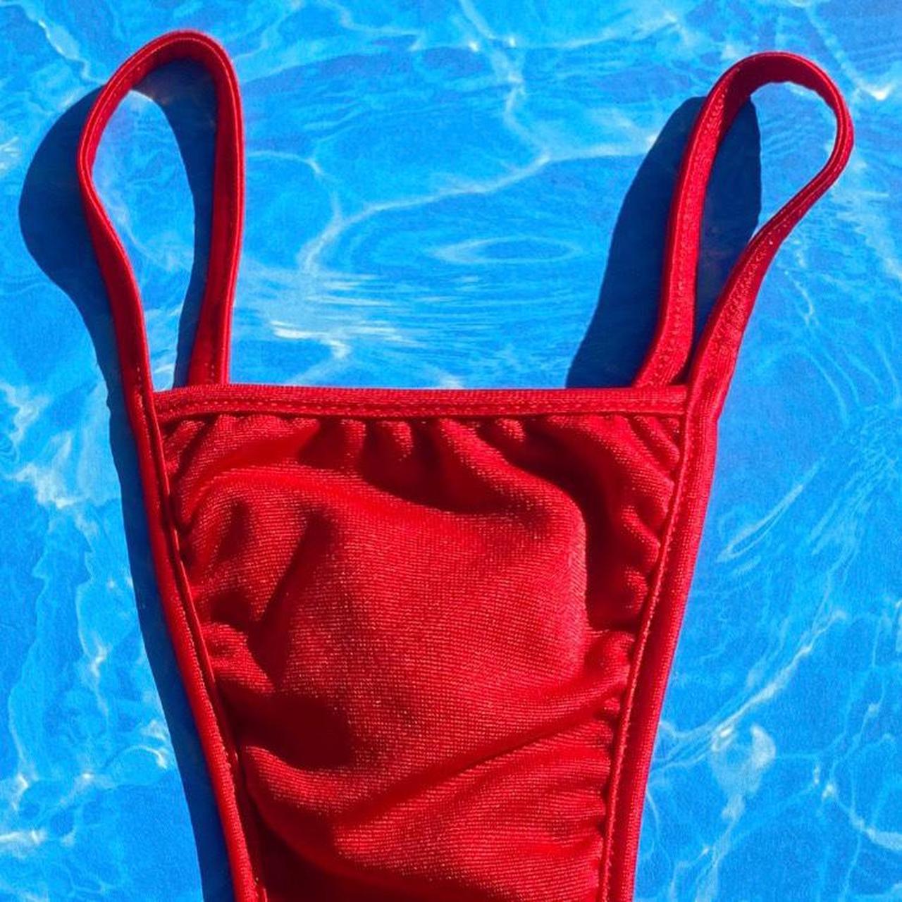 THE PERFECT THONG BIKINI BOTTOM. SEXY RED HOT... Depop
