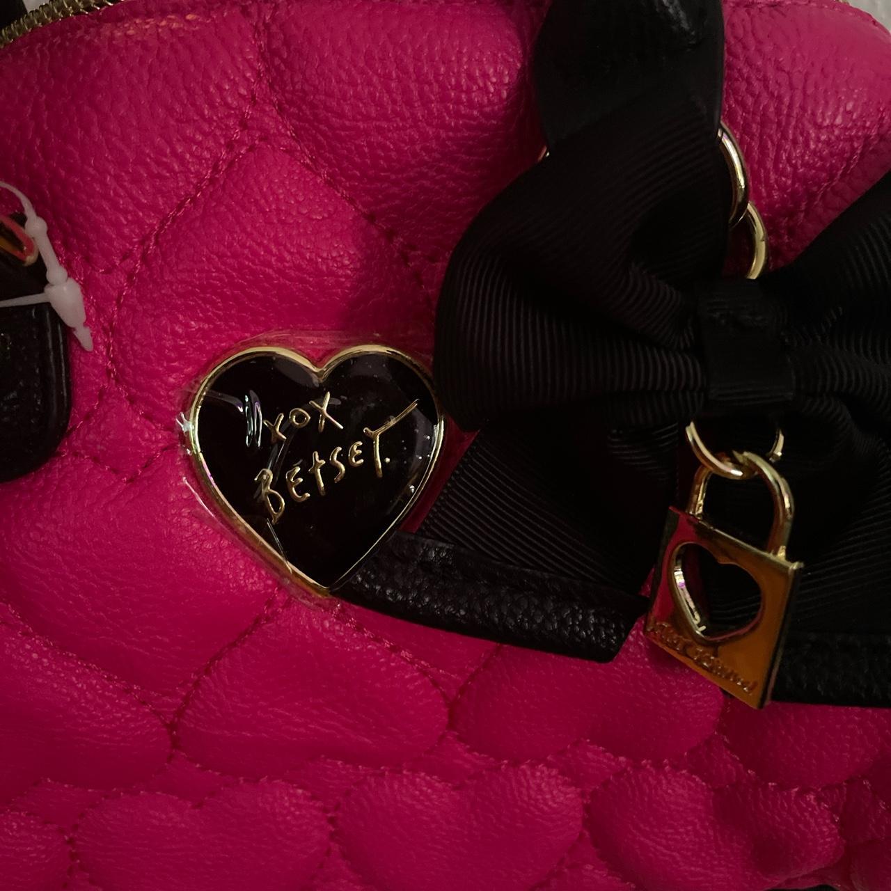 Betsey Johnson hot pink/fuchsia crossbody bag. Brand... Depop