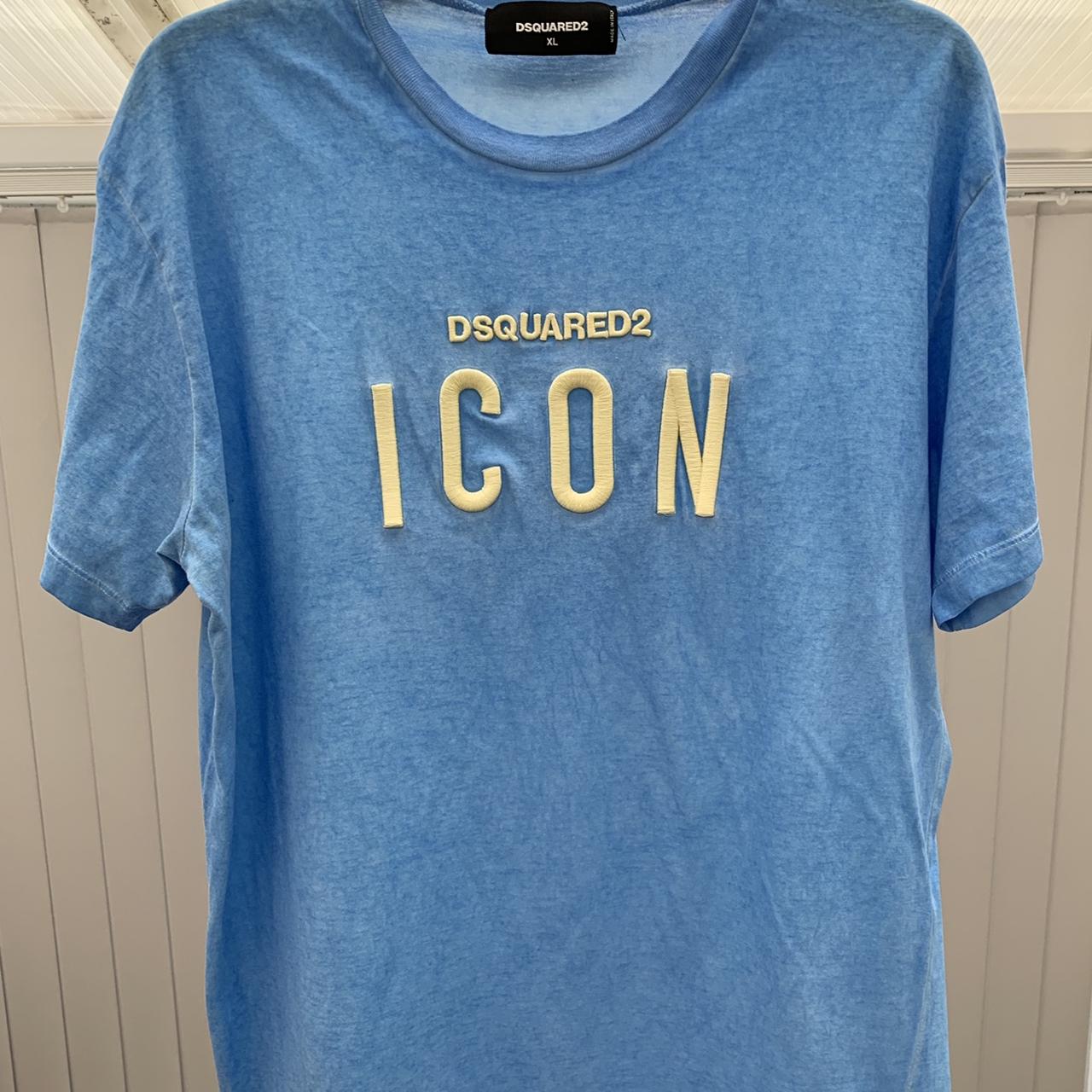 DSQUARED2 ICON LIGHT BLUE T-SHIRT Size - XL but... - Depop