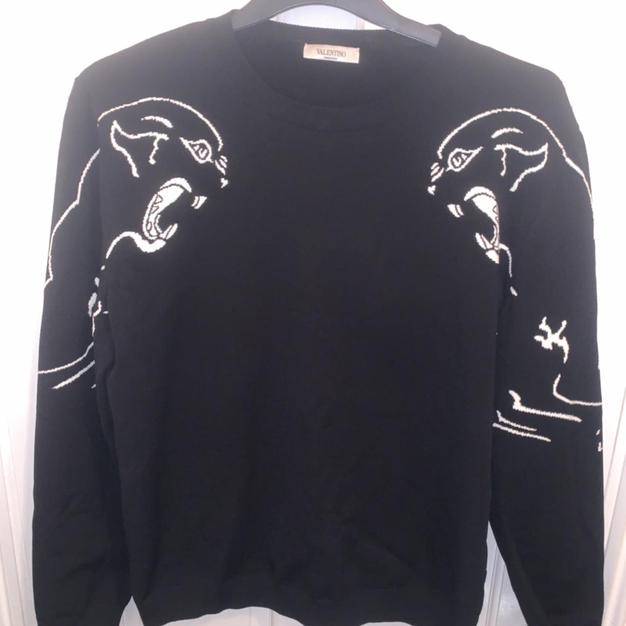 Valentino two discount tone panther sweatshirt