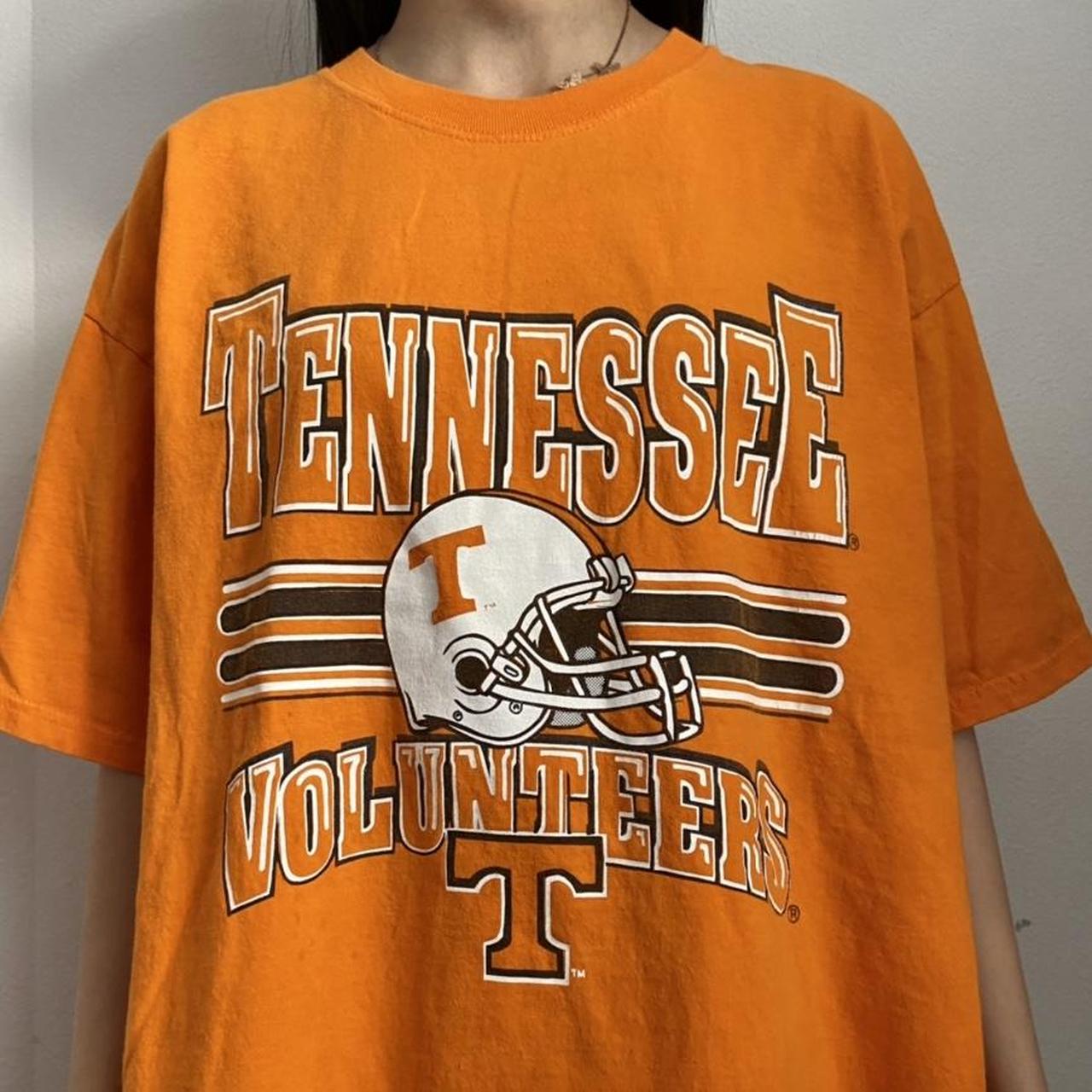 Vintage Tennessee Football 1990's Graphics Orange... - Depop