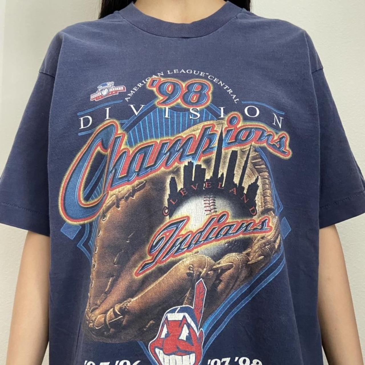 Vintage Cleveland Indians 1998 Graphics Tee Shirt... - Depop