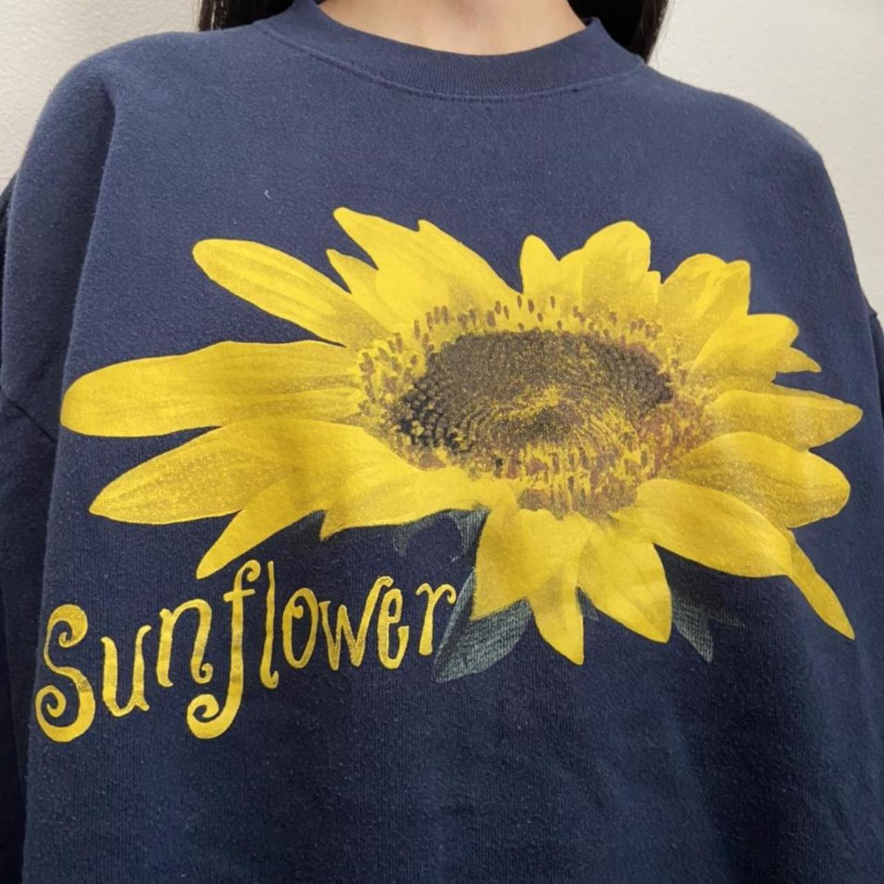 Vintage Sun Flower 1990s Graphics Sweater that has... - Depop