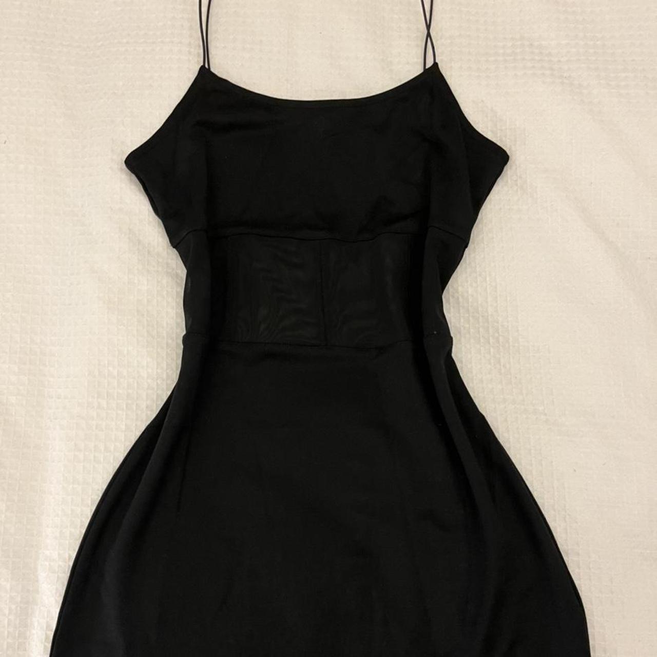 Alt style mini dress with sheer corset cut out •... - Depop