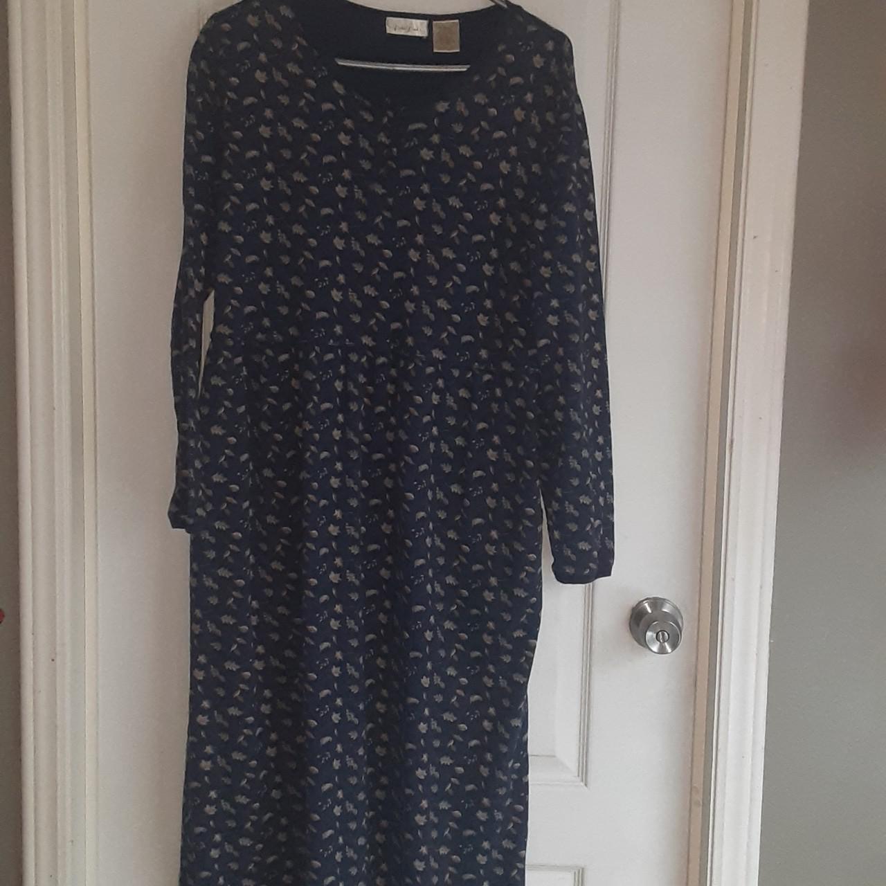 Women's Blue and Navy Dress | Depop