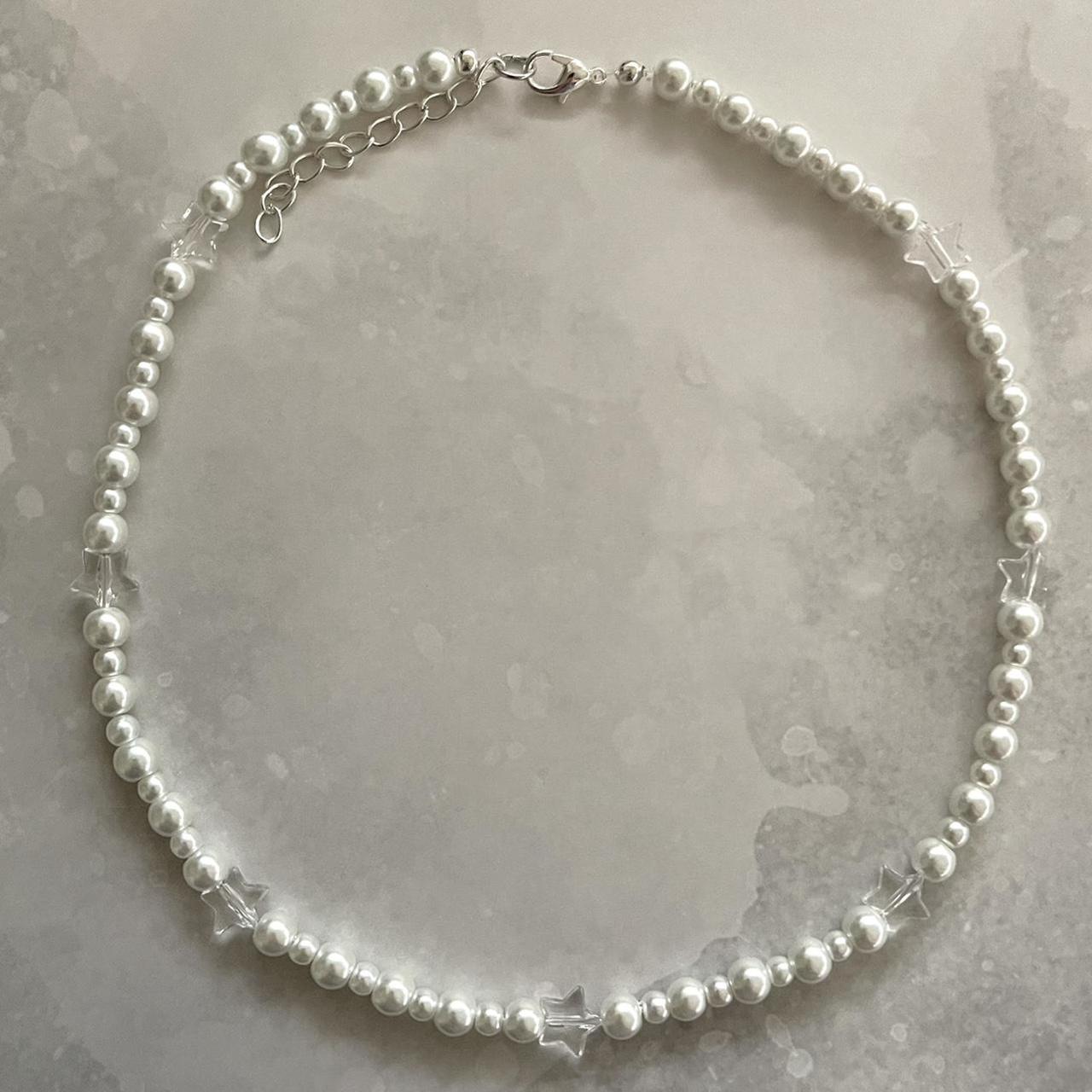 high quality, stunning star pearl necklace ️can... - Depop