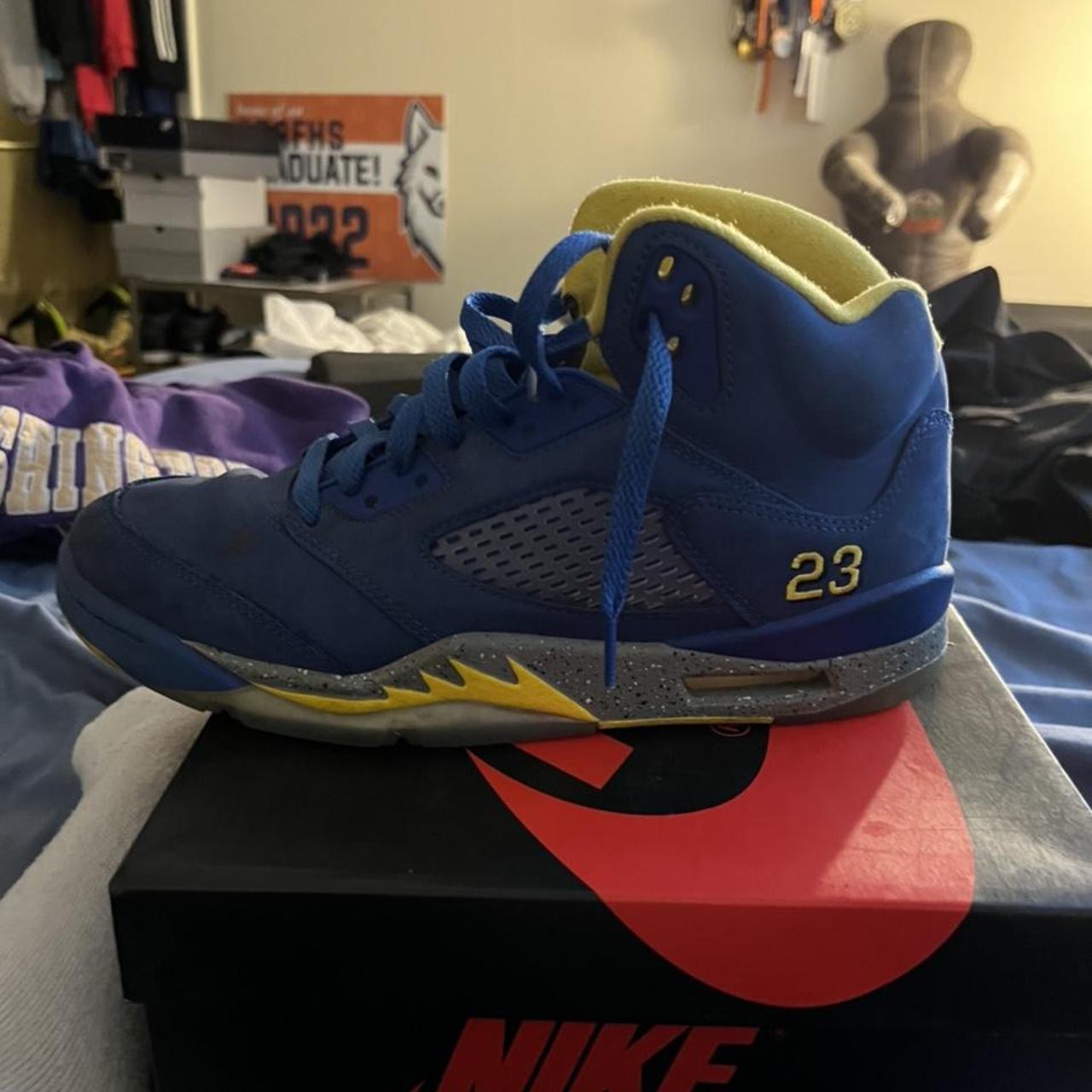 Jordan 5 outlet laney blue yellow