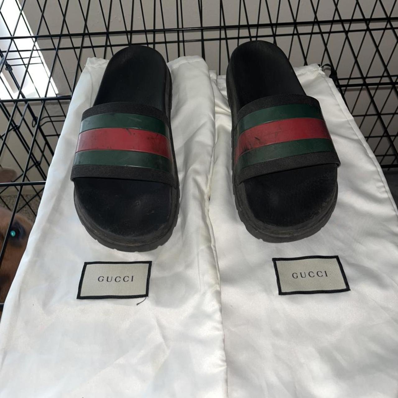 Gucci slides still has lots of life left in these... - Depop