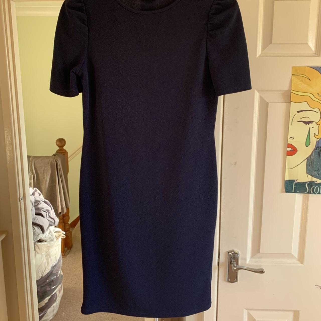 Navy blue dress, perfect for summer and work!... - Depop