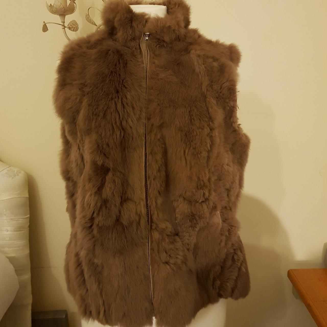 Real rabbit fur vintage jelay jacket. Its light... - Depop