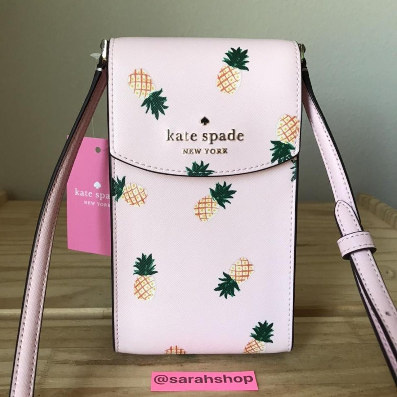Kate Spade Pineapple Prints NS Phone Crossbody in Pink Multi (K7276) - USA  Loveshoppe