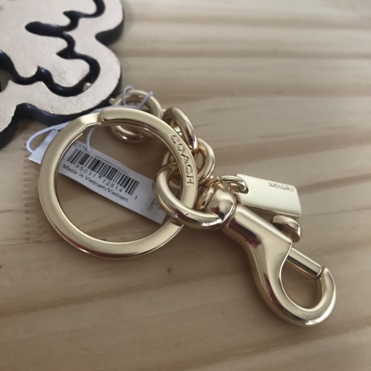 New w/ tag, authentic COACH bear keychain/bag charm. - Depop