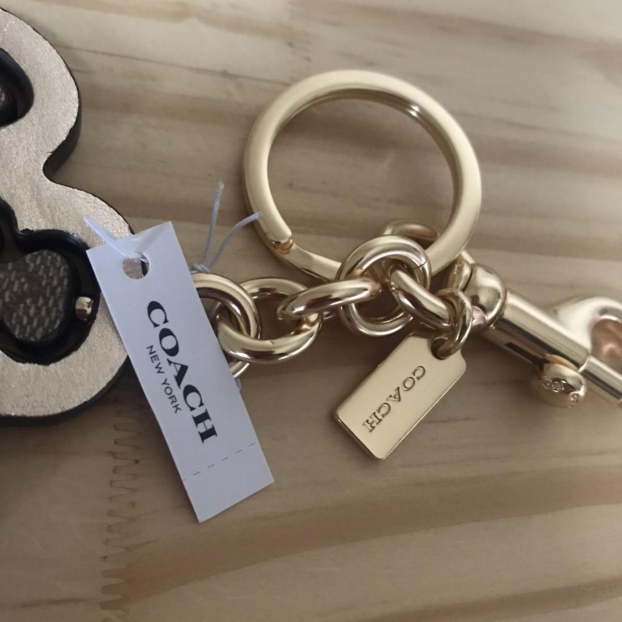 Coach white Scottie dog keychain rob - Depop