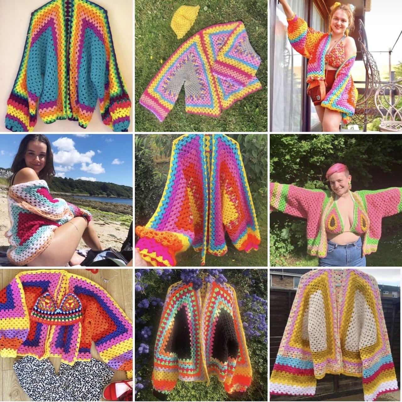 CUSTOM MADE AND MADE TO ORDER CROCHET CARDIGANS Depop