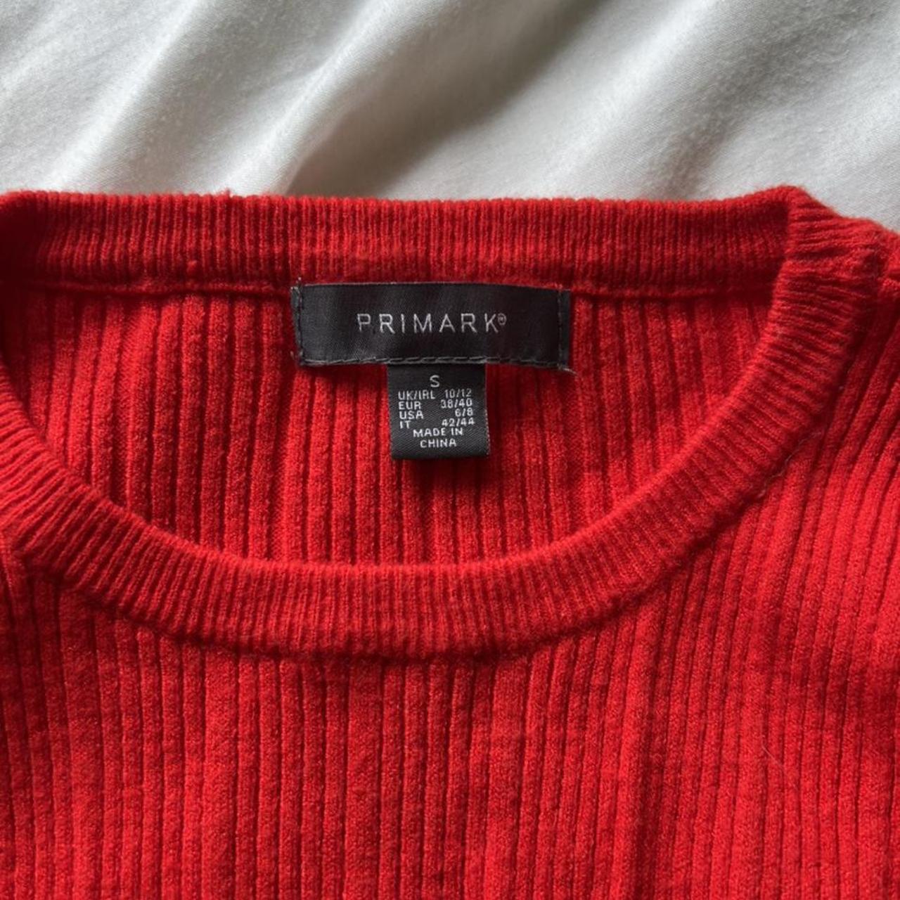 primark red long sleeve top/jumper #primark... - Depop