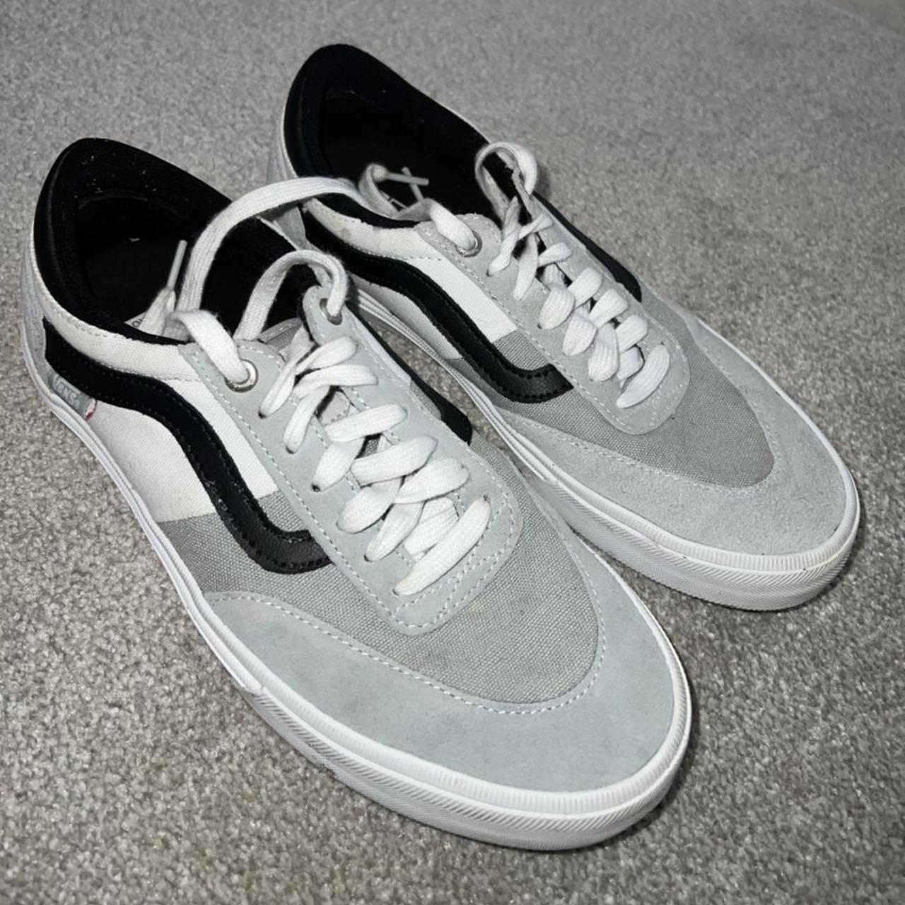 Vans Women S Grey And Black Trainers Depop   P0 